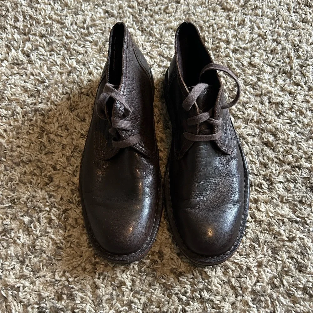 John Varvatos Dark Brown Leather Chukka Boots